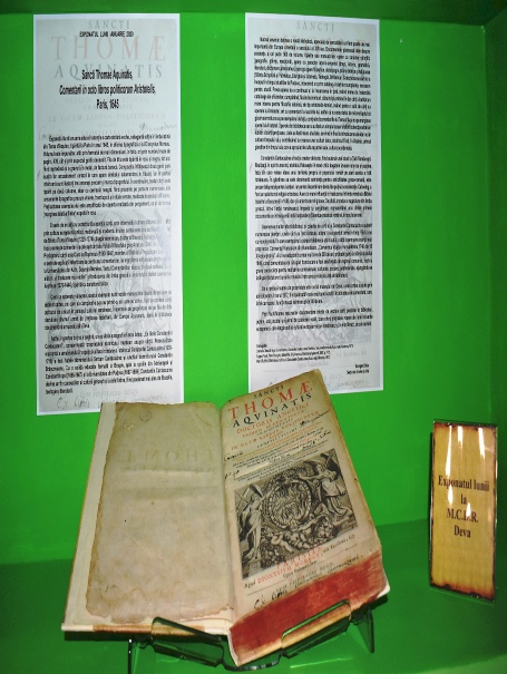 Exponatul lunii IANUARIE 2020: Carte străină veche, o elegantă ediție în limba latină din Toma d’Aquino, tipărită la Paris în anul 1645