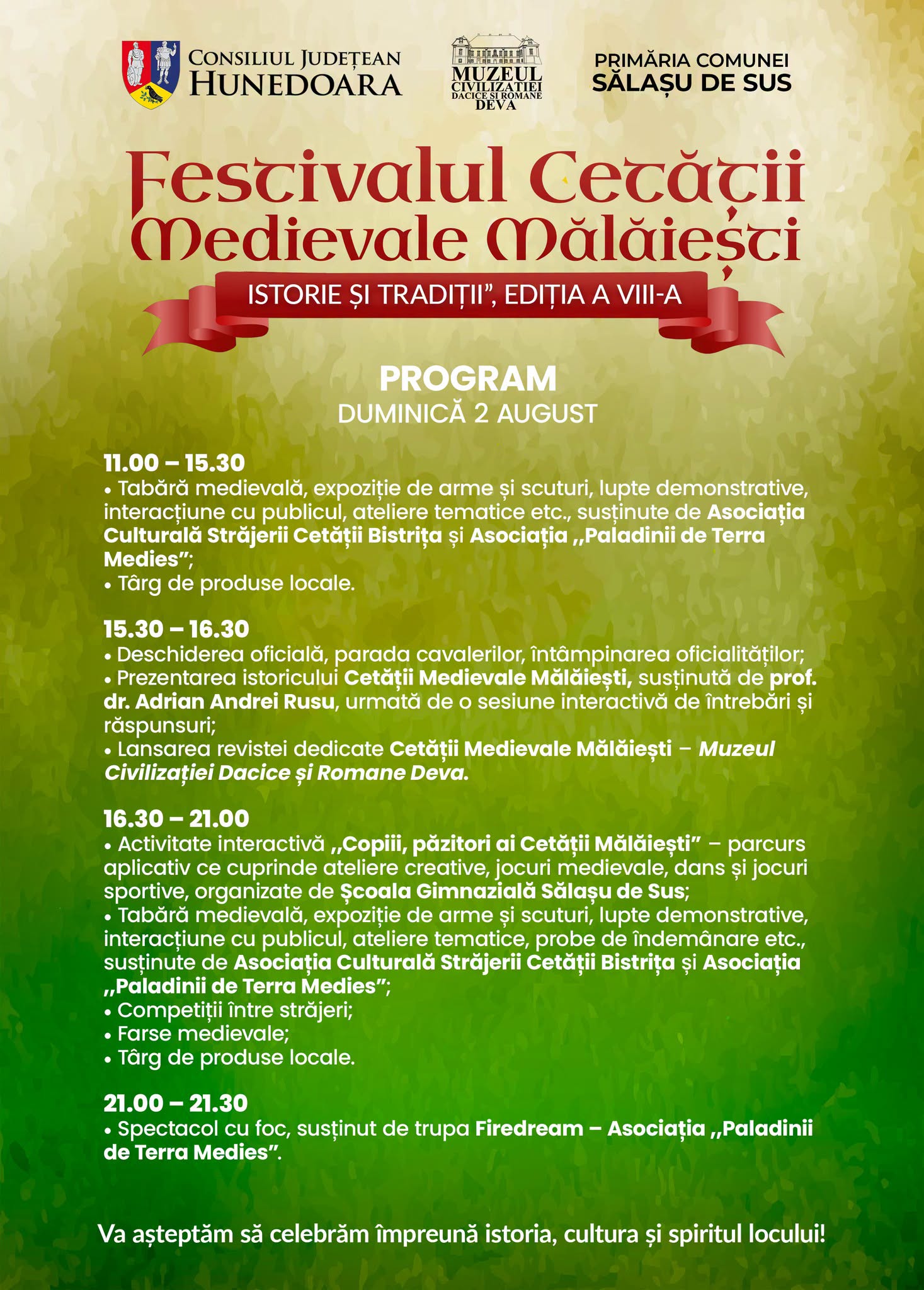 Festival Cetatea Malaiesti 2026 program